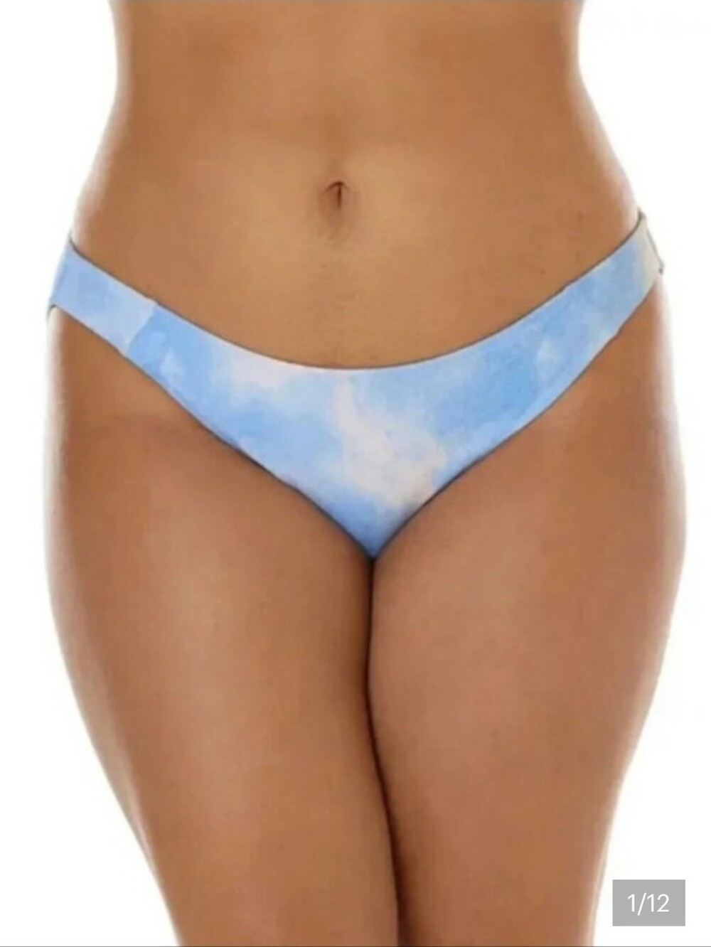 Celebrity Pink Blue & White Tie Dye Bikini Top - Picture 10 of 16